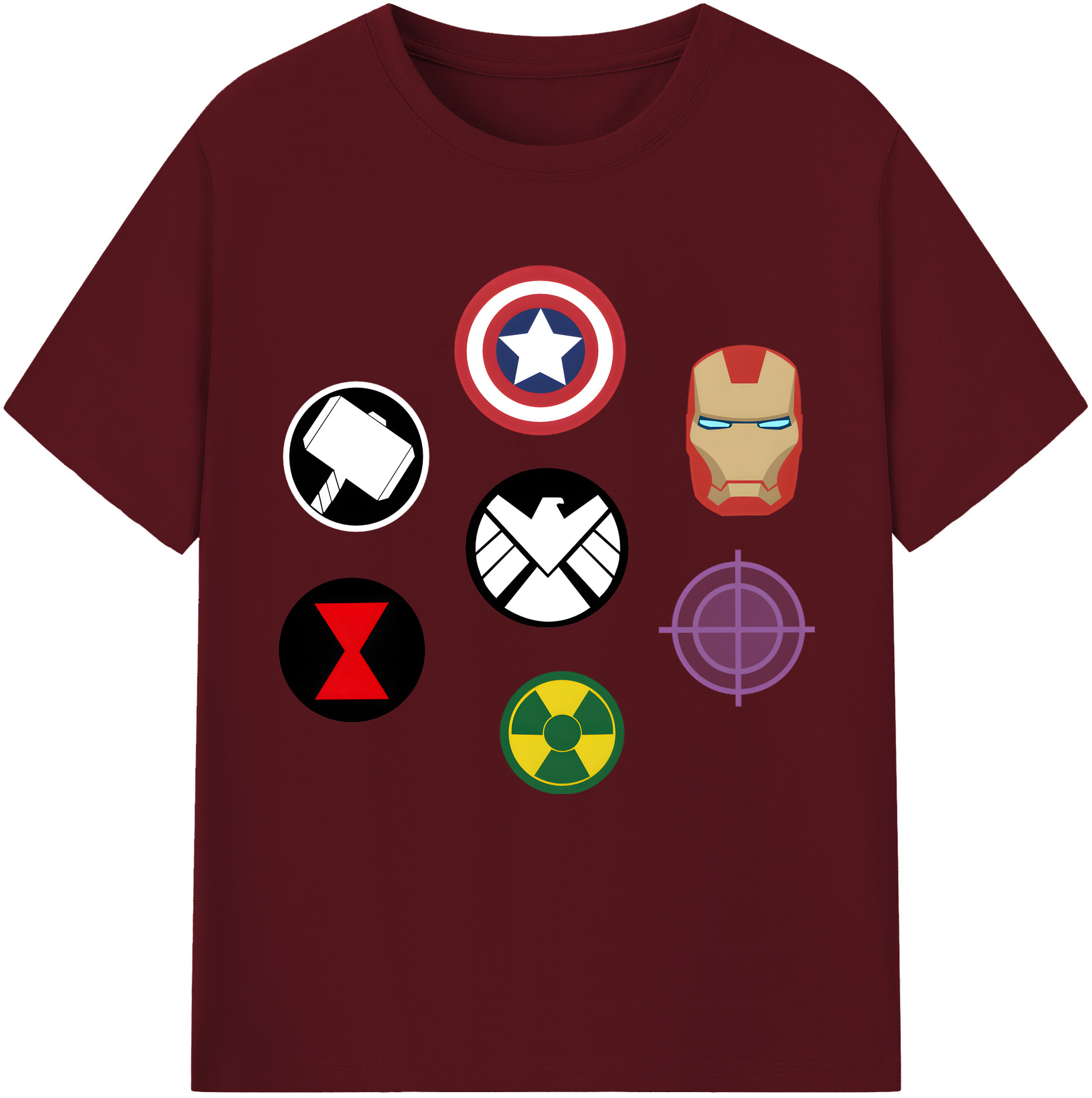 （画像用） アベンジャーズ The Avengers 綿100％半袖Tシャツ（フロントプリント）